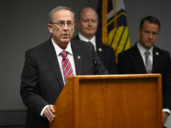 Utah County Attorney Jeff Gray speaks during a news conference announcing charges filed against Tyler Robinson, the man accused of fatally shooting conservative activist Charlie Kirk, Tuesday, Sept. 16, 2025, in Provo, Utah.