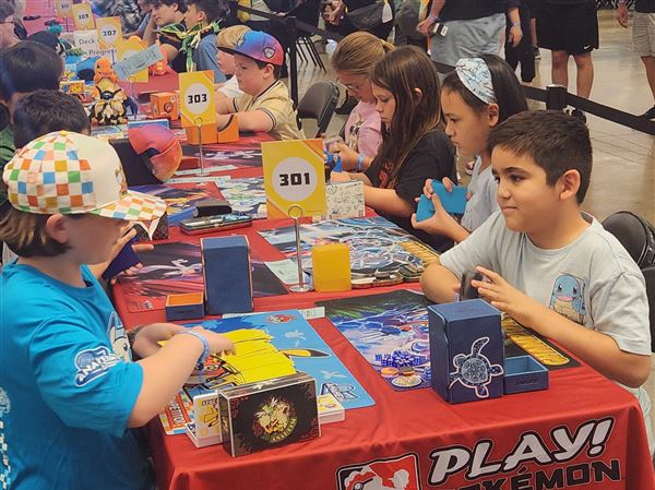 Junior competitors do battle at the Pittsburgh Pokemon Regional Championships on Sept. 19 at the David L. Lawrence Convention Center.