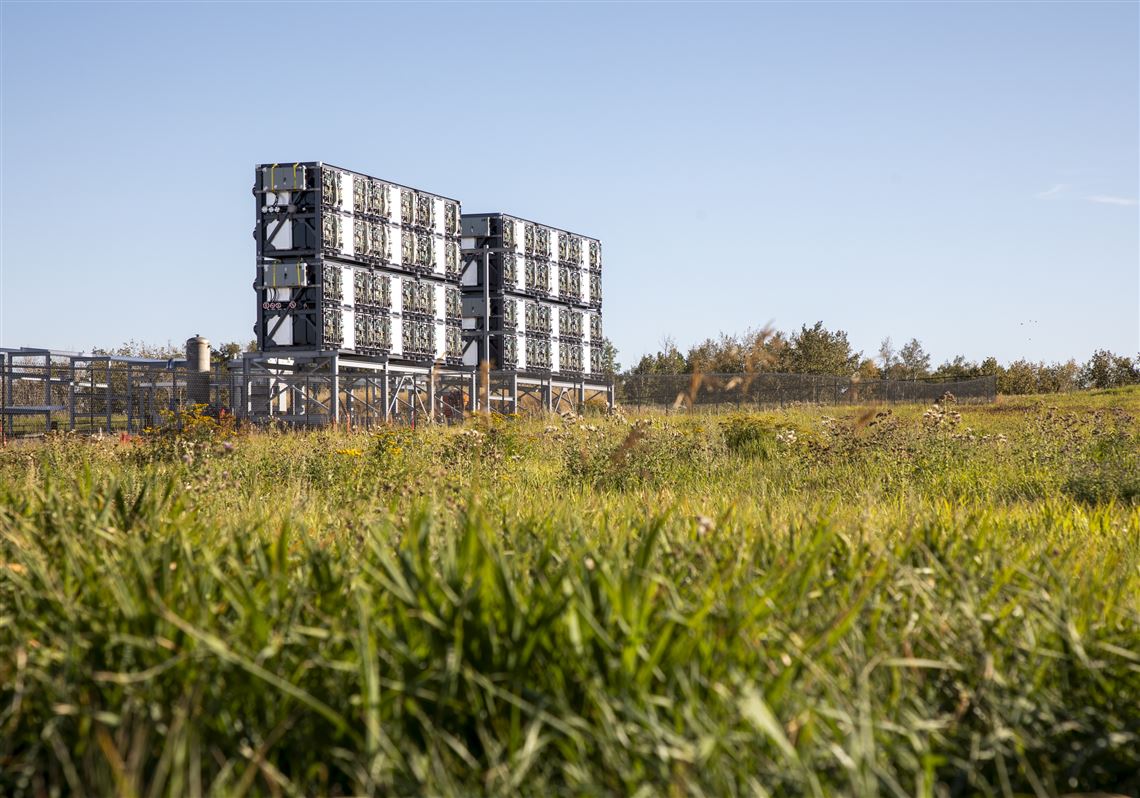 Unfinished modules at the CarbonCapture DAC facility.