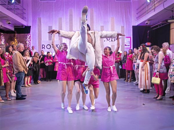 Attack Theatre company dancers perform at a fundraiser in Lawrenceville in March 2024. 